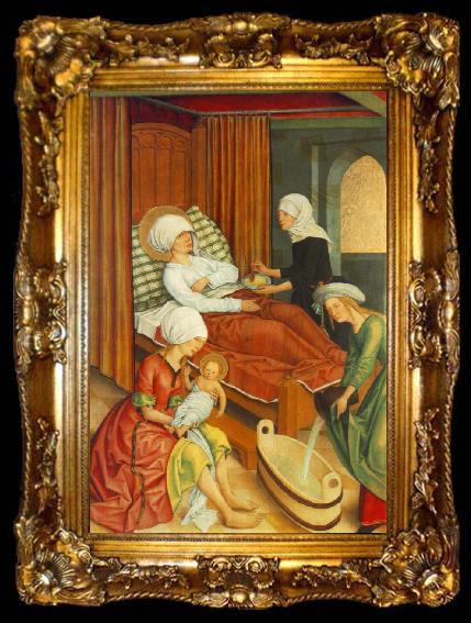 framed  MASTER of the Pfullendorf Altar The Birth of Mary, ta009-2